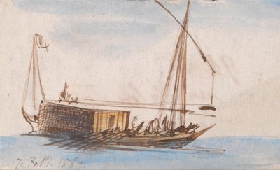 Boat on the Nile by Edward Lear
